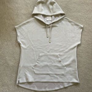 Elit Tahari Crop Sleeve Hoodie Top  - Size Medium